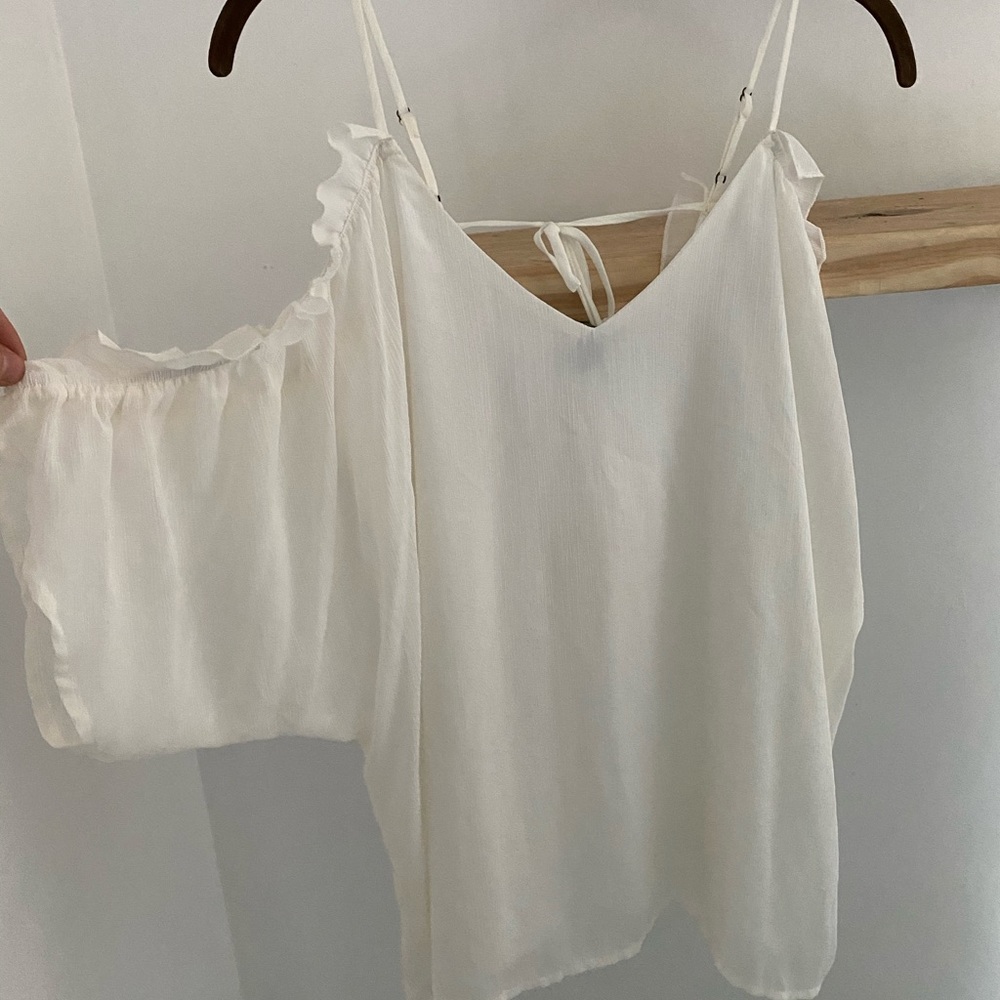 White off the shoulder top